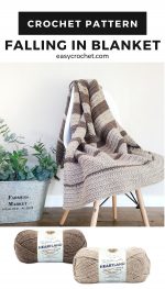 Falling In Striped Crochet Blanket Pattern - Easy Crochet Patterns