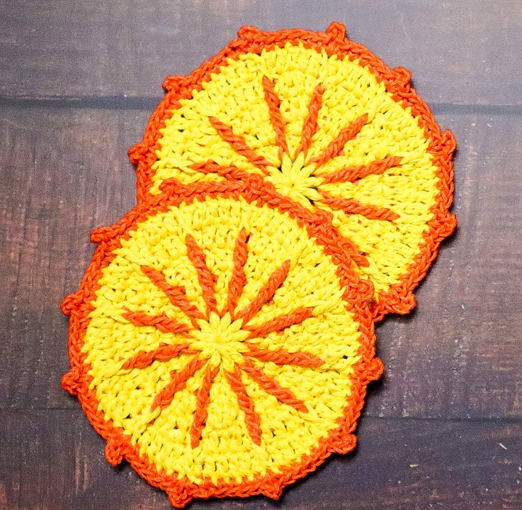 Sunrise Coaster: A Free Crochet Beverage Mat Pattern - TL Yarn Crafts