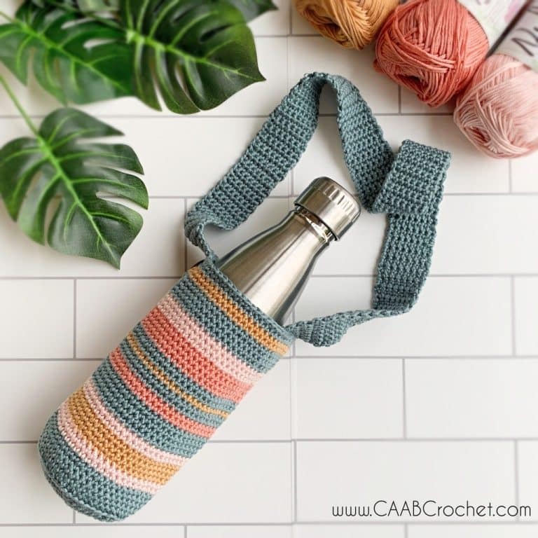 Beach Vibes Crochet Bottle Holder