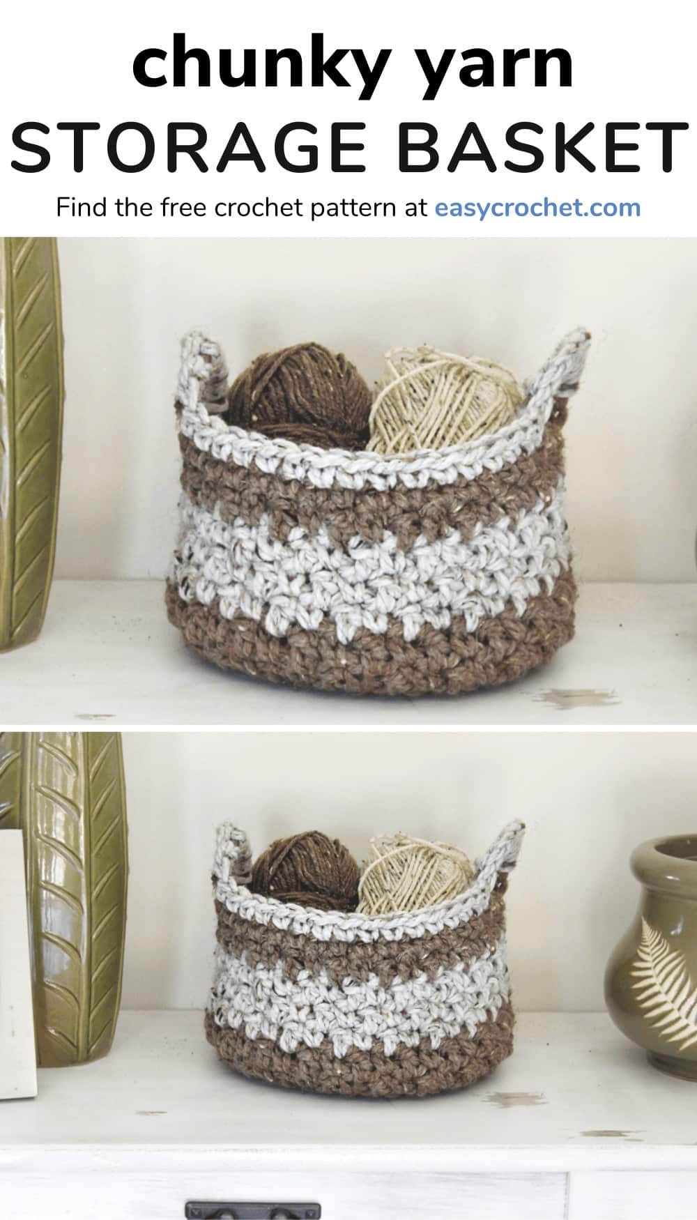 Chunky Crochet Basket Pattern & Tutorial Easy Crochet