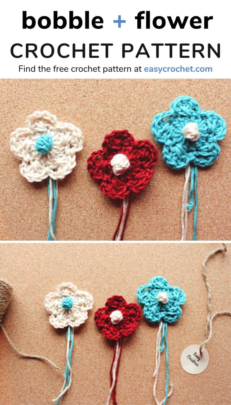 Crochet Criss-Cross Bobble Flower - Easy Crochet Patterns