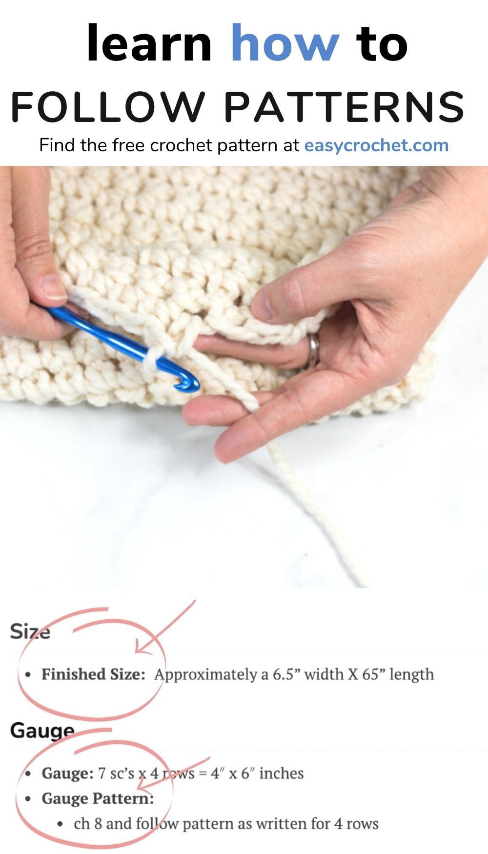 how to follow a crochet pattern