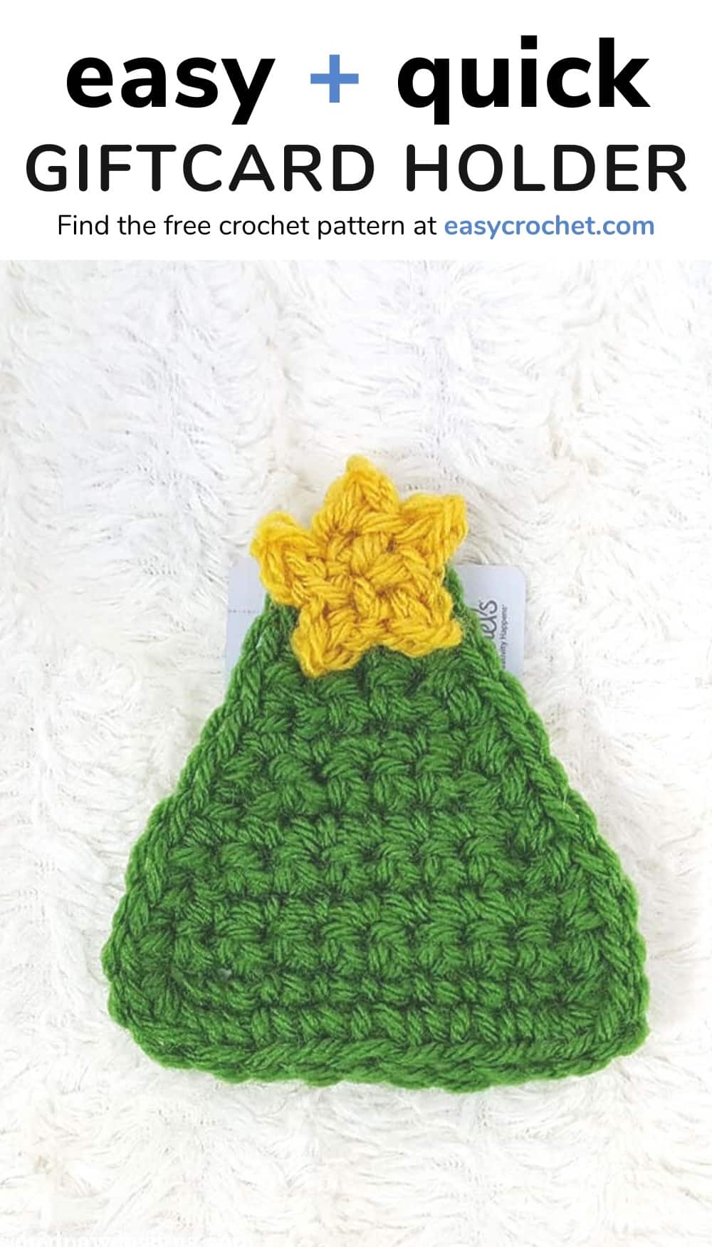 crochet christmas gift card holder