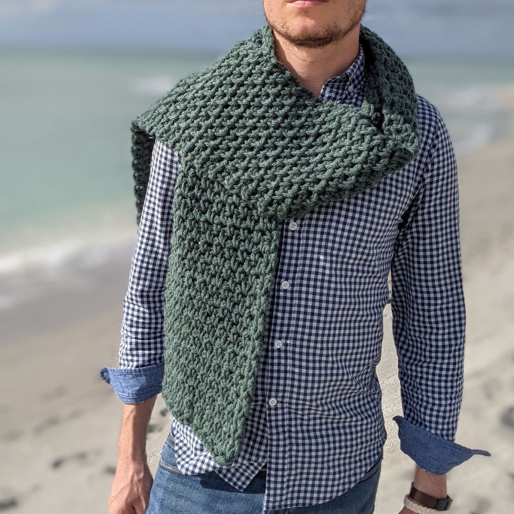 Classic Men's Crochet Scarf Pattern Easy Crochet Patterns