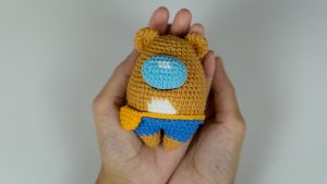 Amigurumi Bear Among Us Keychain
