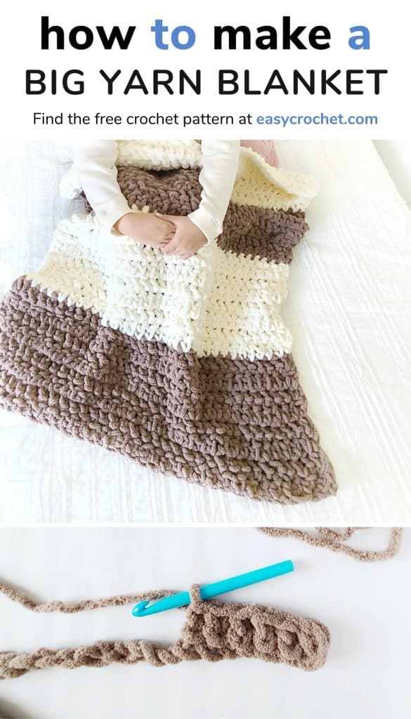 Crochet Weighted Blanket using Bernat Blanket Extra Easy Crochet Patterns