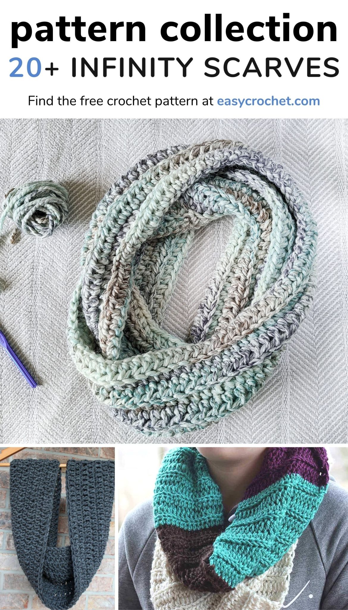 20+ Infinity Scarf Crochet Patterns Easy Crochet Patterns