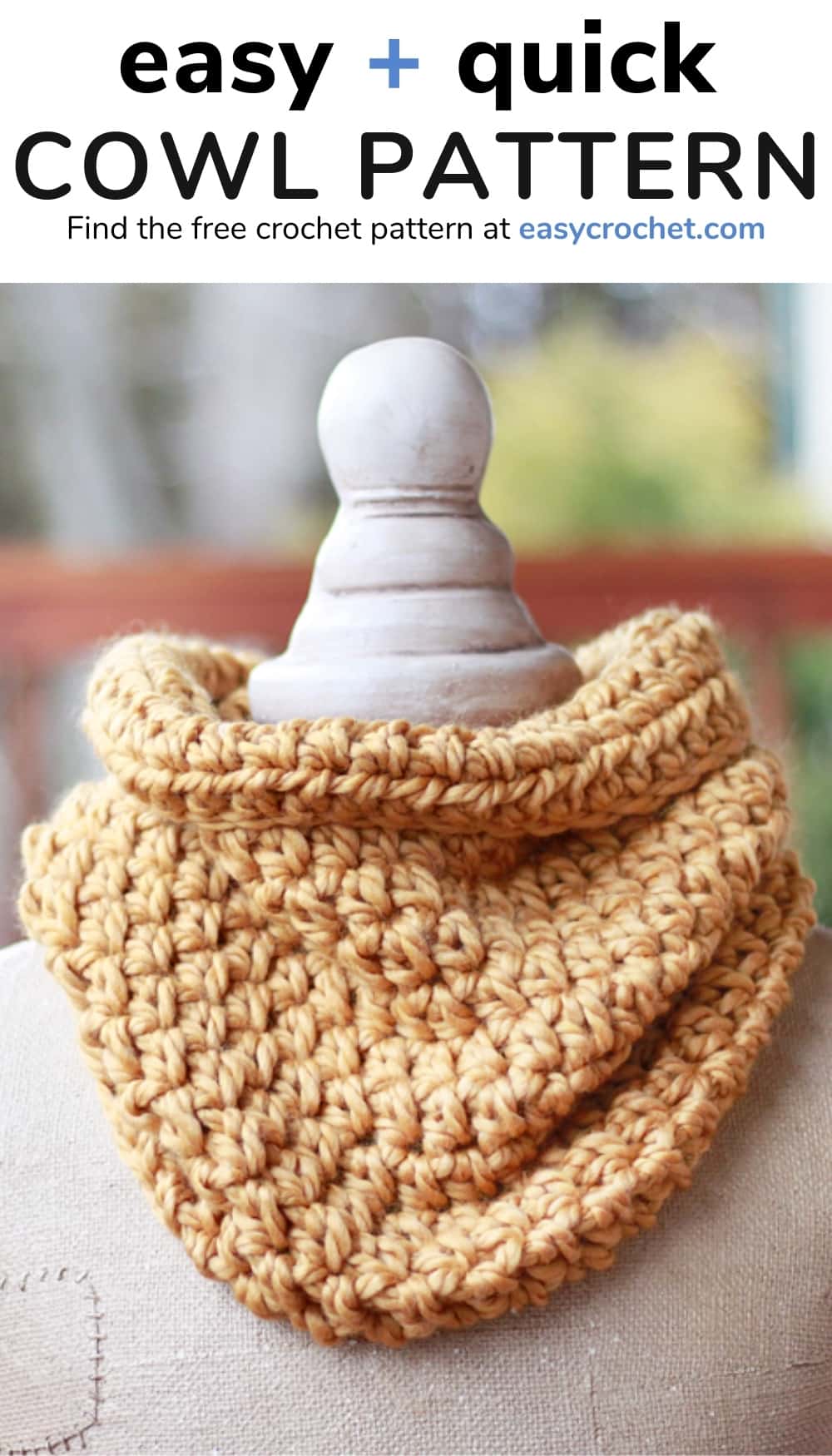 Easy Crochet Cowl Pattern Kit - DIY Scarf - Yarn Included – Darn