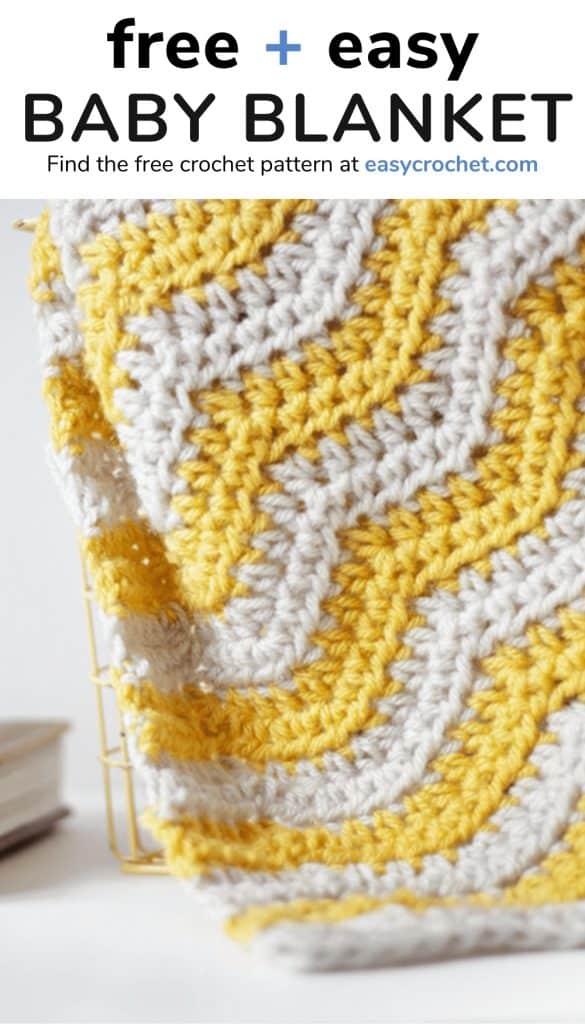 Crochet Ripple Baby Blanket Easy Crochet