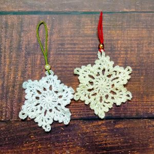 Easy Crochet Snowflake Ornament Pattern
