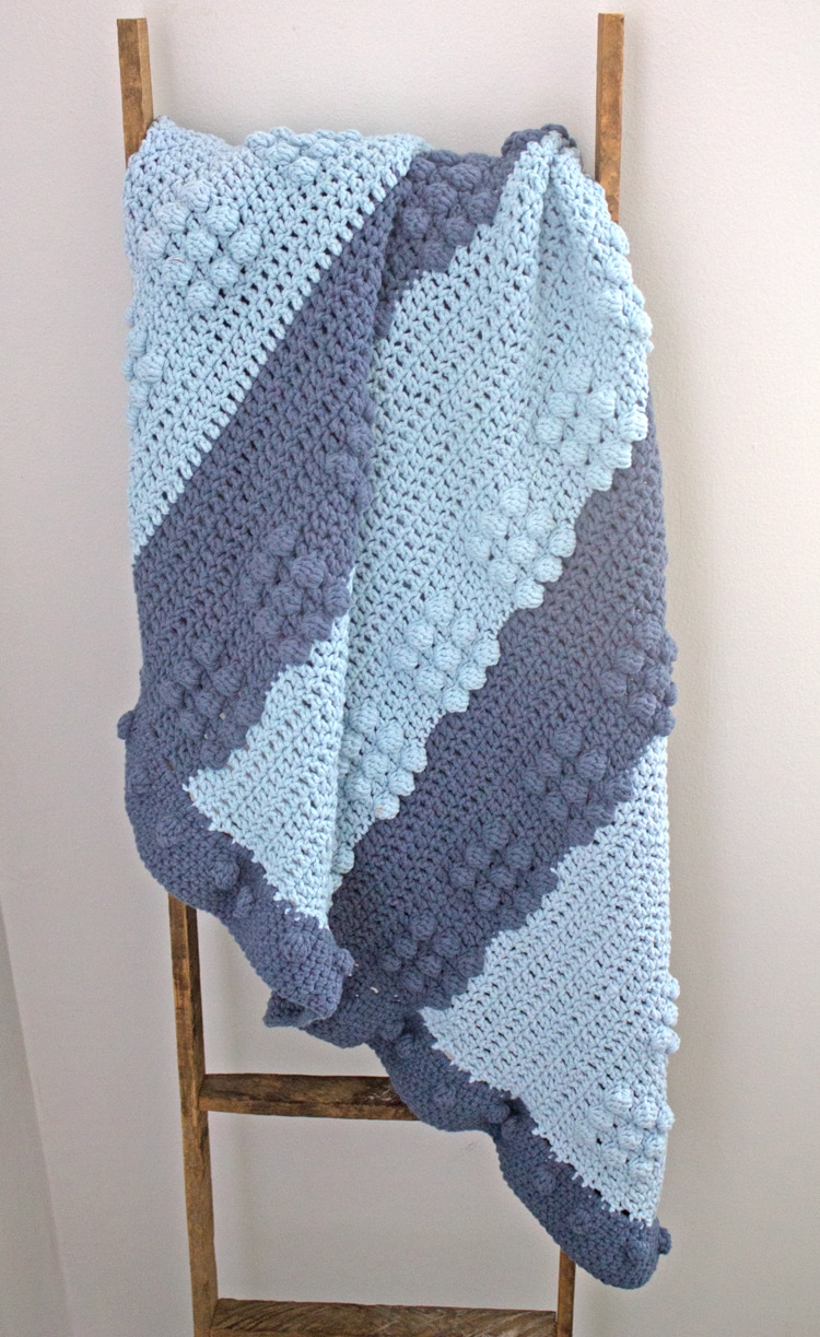 Blue Bobble Baby Blanket