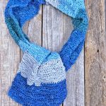 Beautiful Blue Waves Crochet Scarf