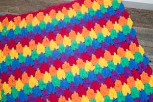 Rainbow Teardrop Blanket