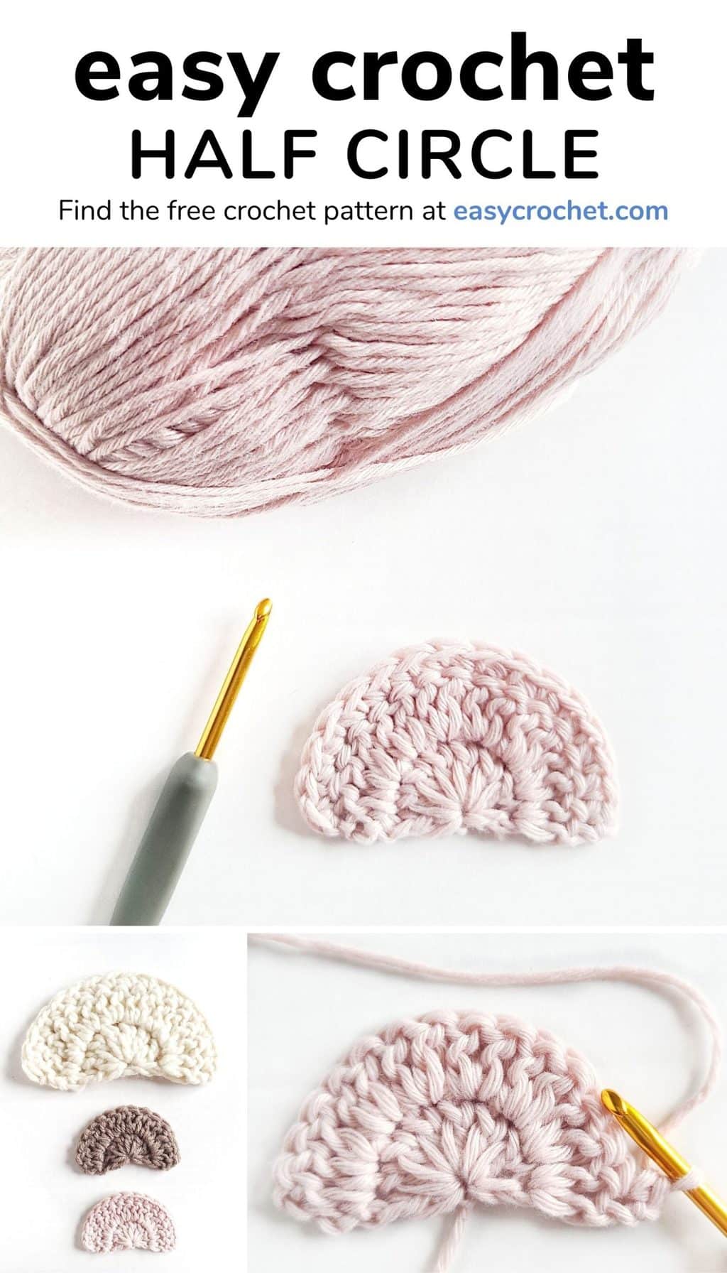 easy to crochet half circle pattern 
