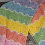Rainbow Sherbet Ripple Baby Blanket