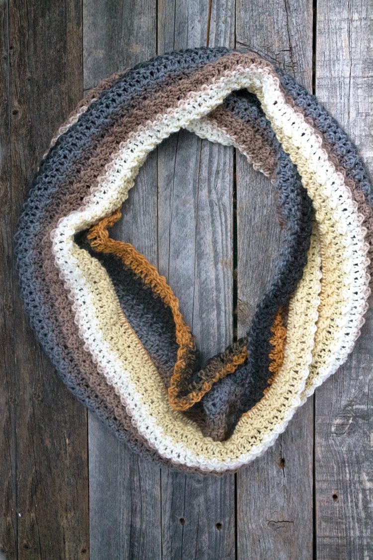 Golden Brown Infinity Scarf