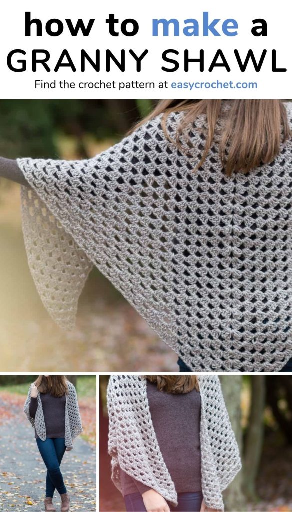 how to crochet a granny shawl