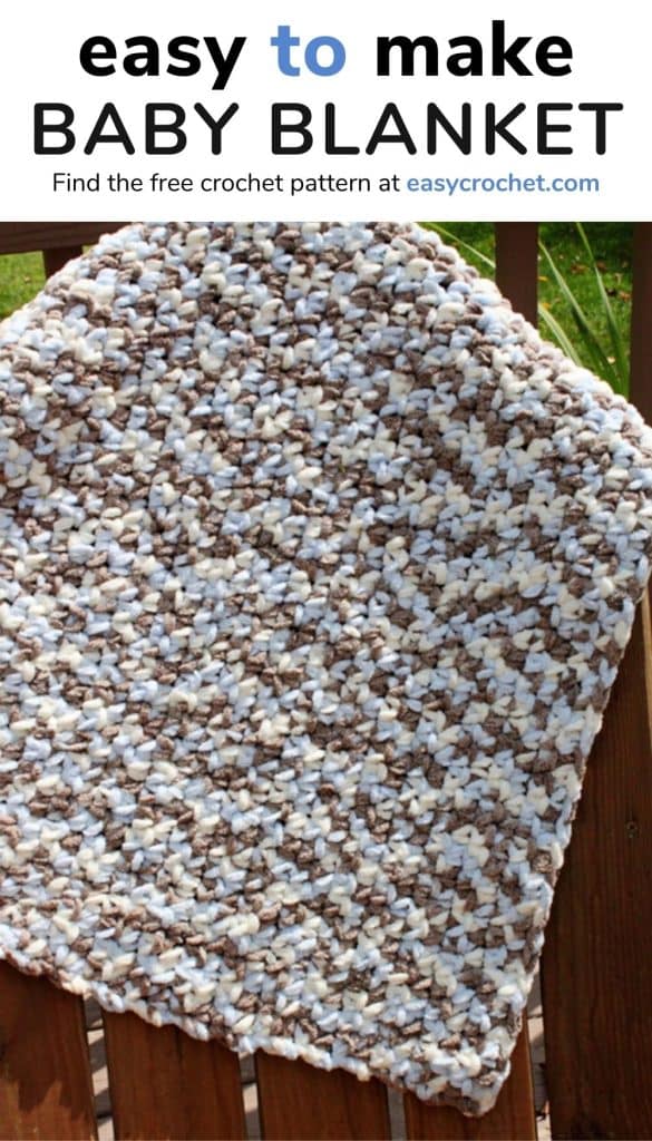 Quick & Easy Crochet Baby Blanket DIY Craft tutorial using Bernat Baby  Blanket yarn. #c…