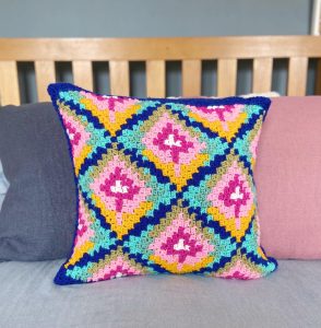 Colourful C2C Pillow