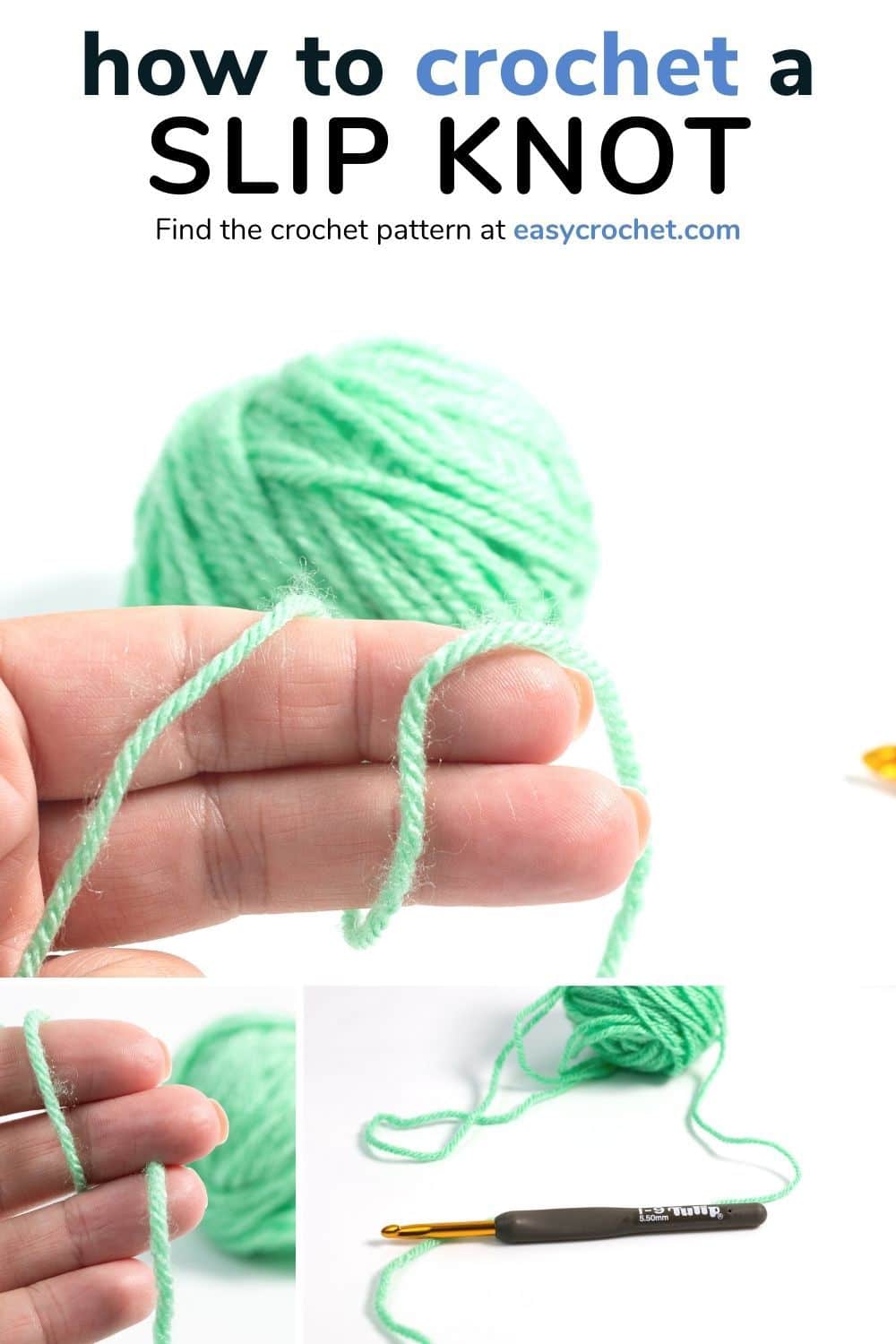 How to Start a Crochet Chain (and Make a Slip Knot)