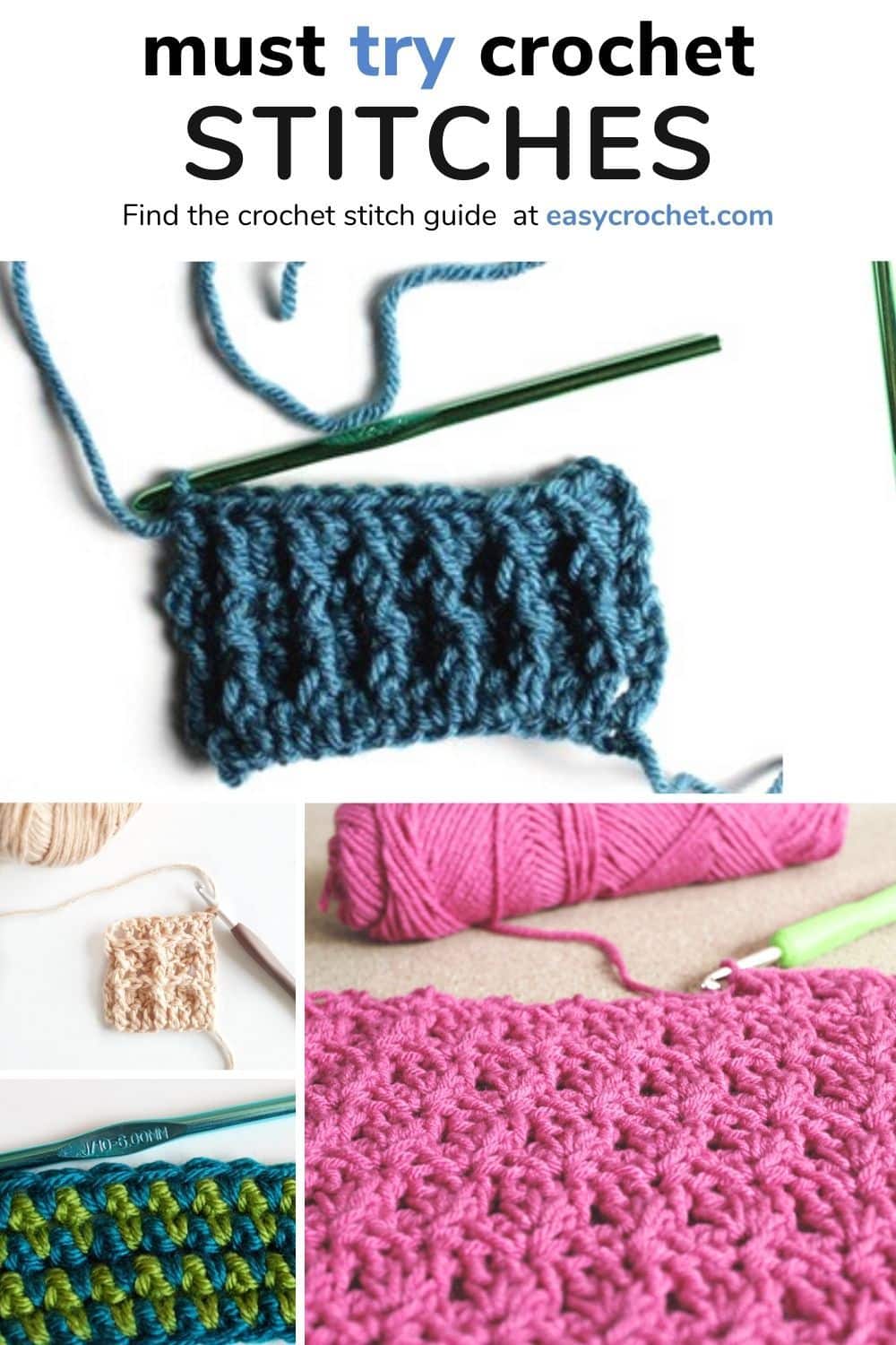 must learn crochet stitches for patterns 