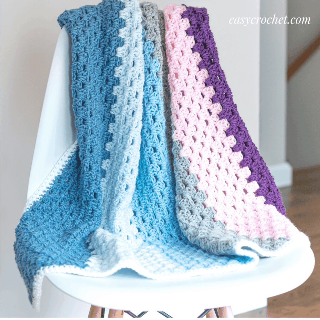 Crocheted baby blanket 