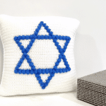 Star of David Crochet Pillow