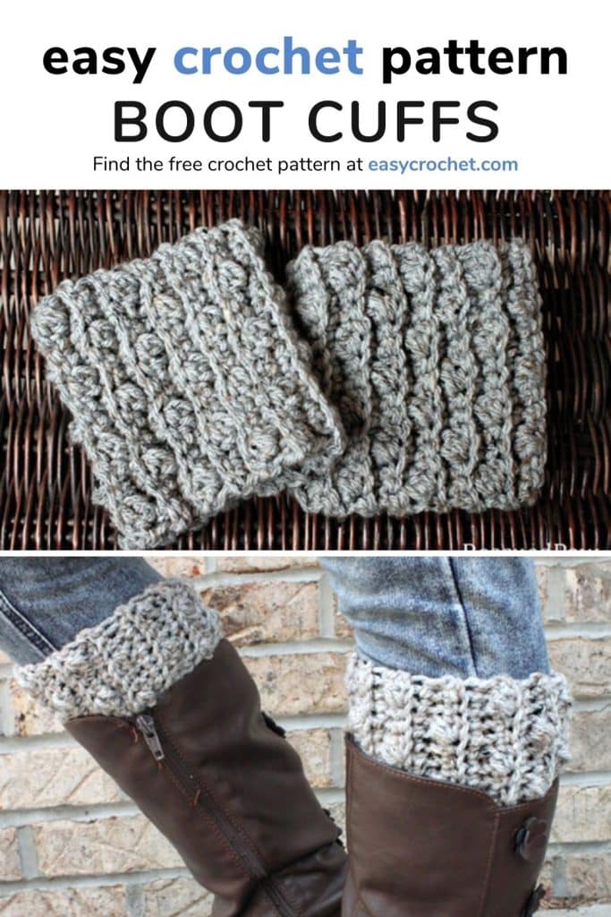 Free Crochet Boot Cuff Pattern - How to Crochet Boot Cuffs