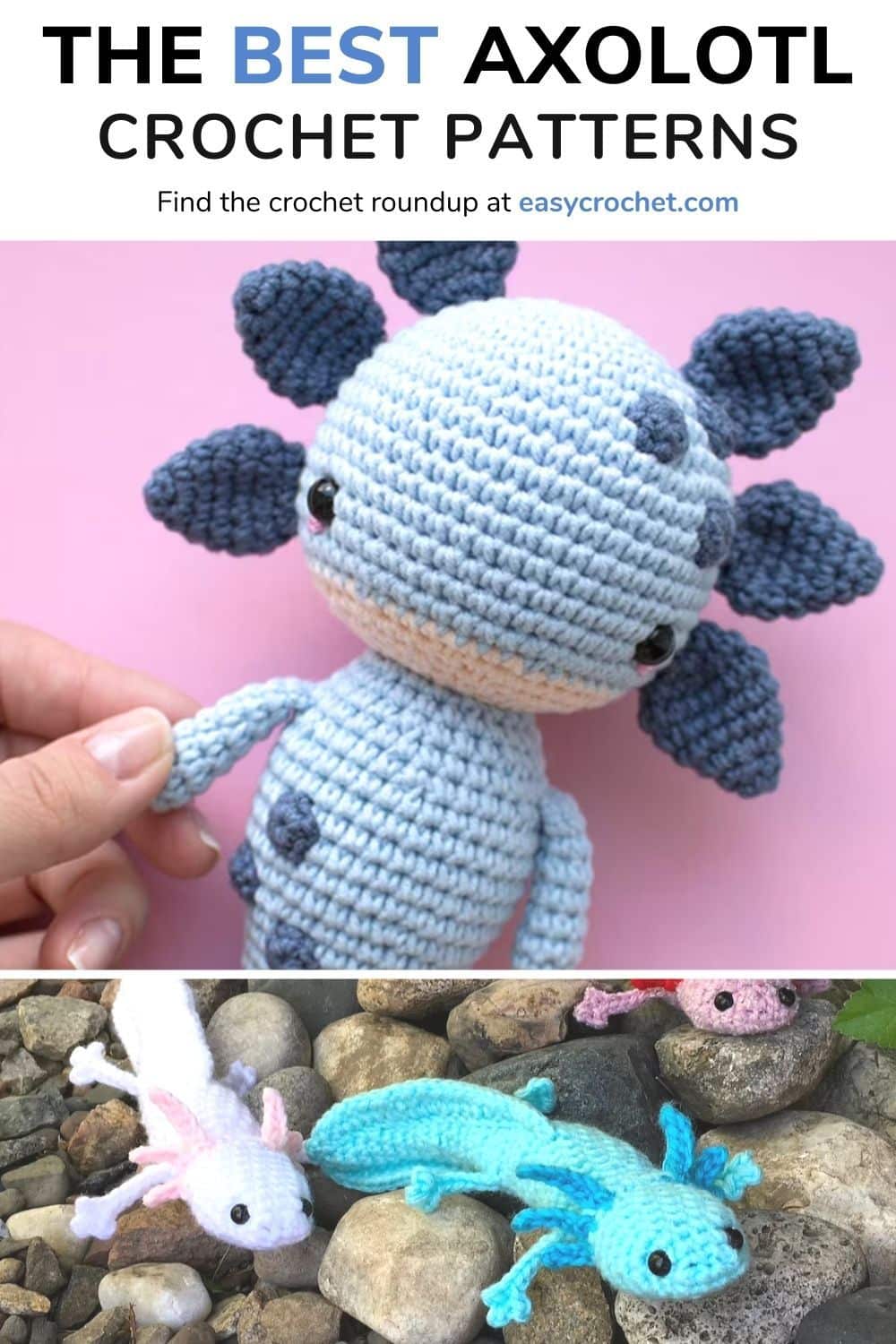 Alice the Axolotl Crochet pattern by Moji-Moji Design