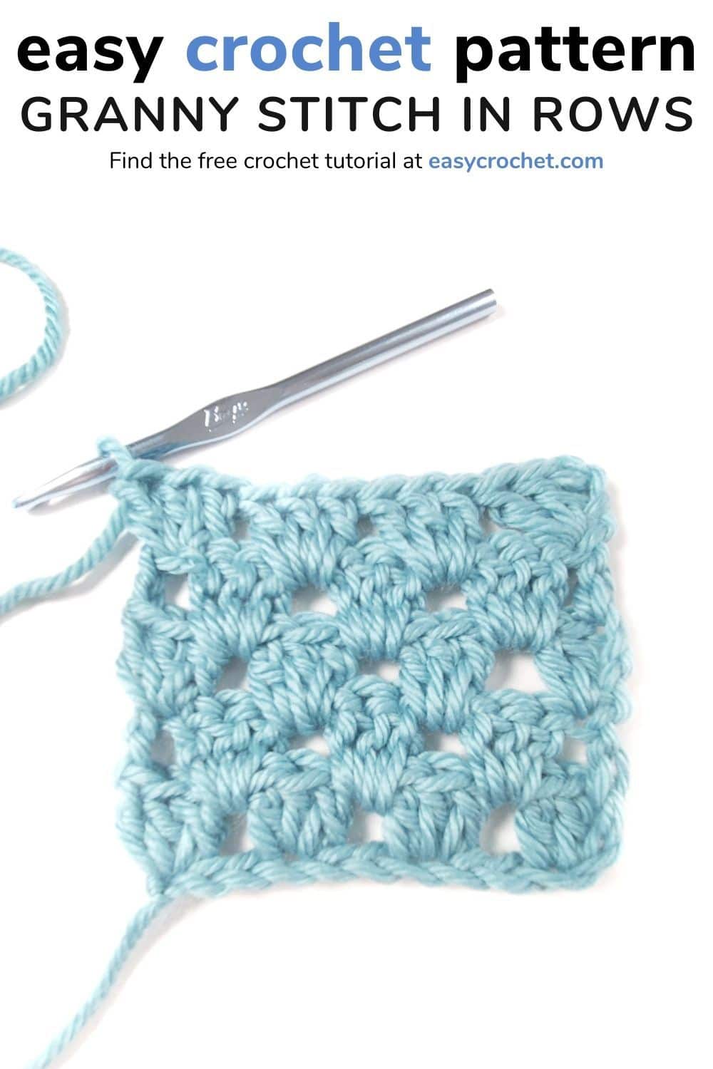 crochet granny stitch in rows