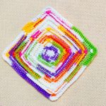 Raised Square Crochet Blanket Motif