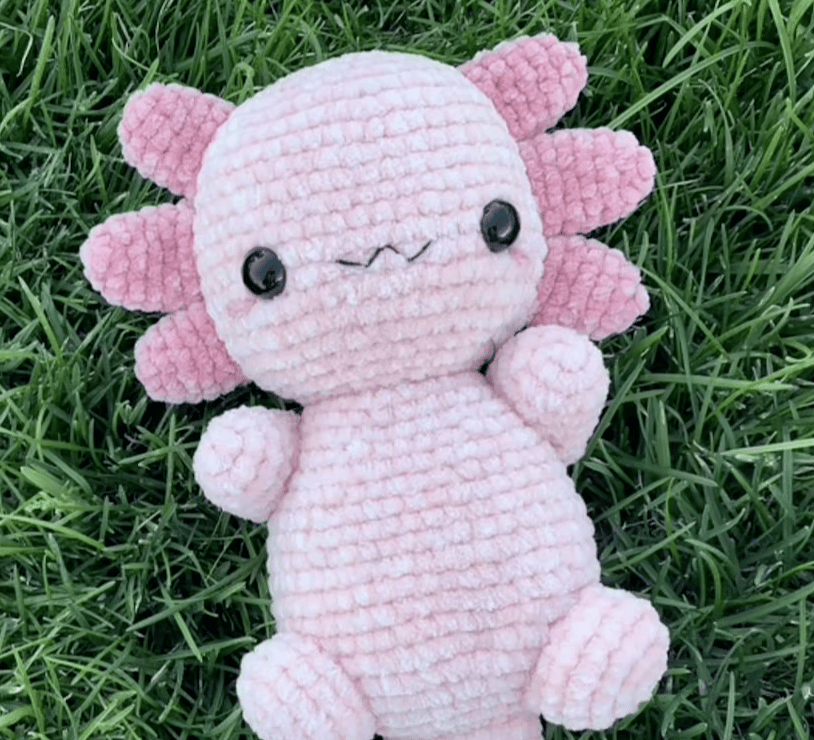 Alice the Axolotl Crochet pattern by Moji-Moji Design