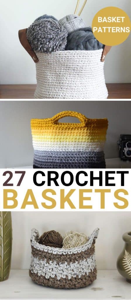 Bathroom Basket Bin Crochet White Basket Organizer Towels 