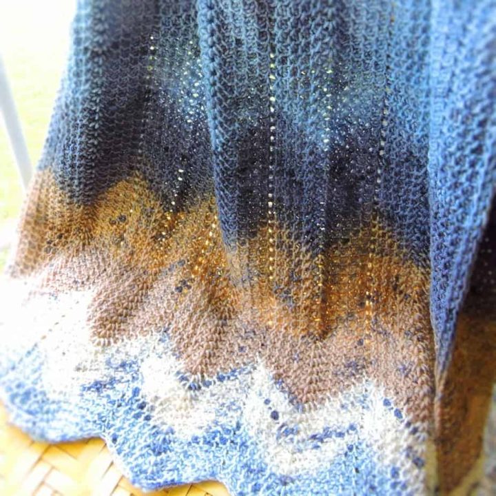 Image for Ripple Baby Blanket Free Tunisian Crochet Pattern