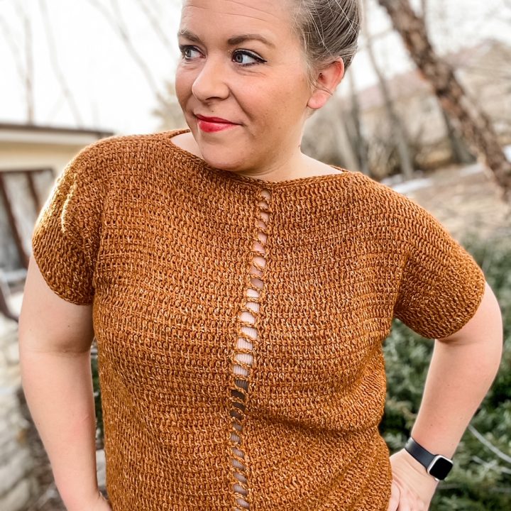 Image for Free Tunisian Crochet Spring Sweater Pattern