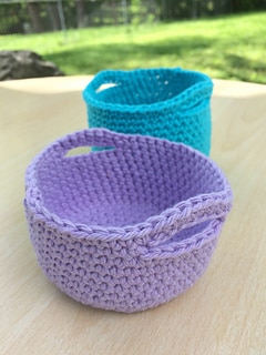 Large Crochet Basket with Handles - Free Crochet Pattern - Persia Lou