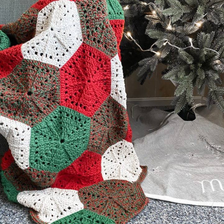 Image for Crochet Christmas Hexagon Blanket