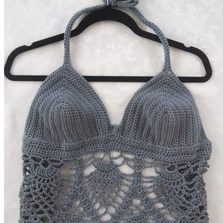 Image for Pineapple Lace Summer Halter Top