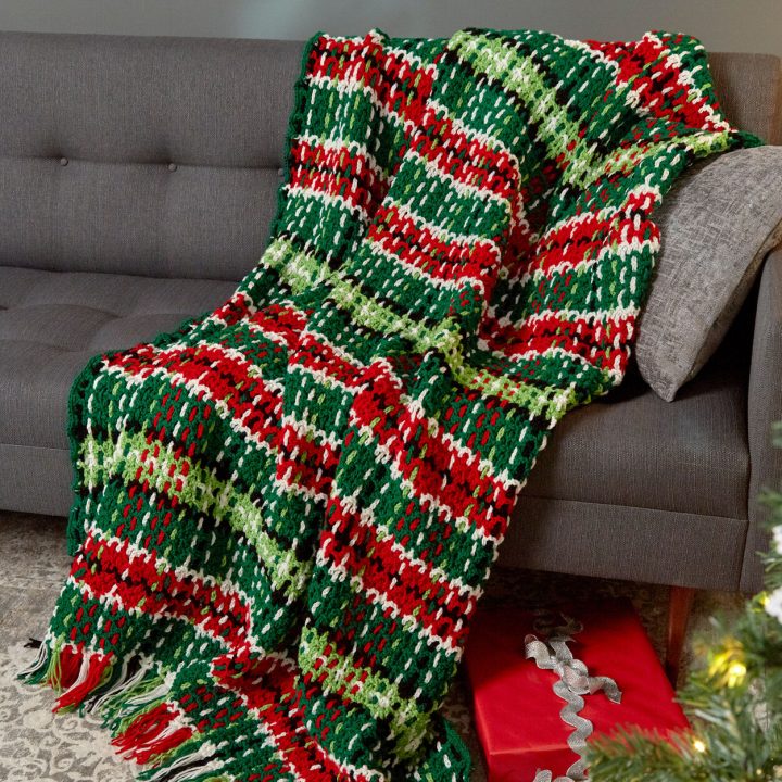 Image for Plaid Christmas Afghan 