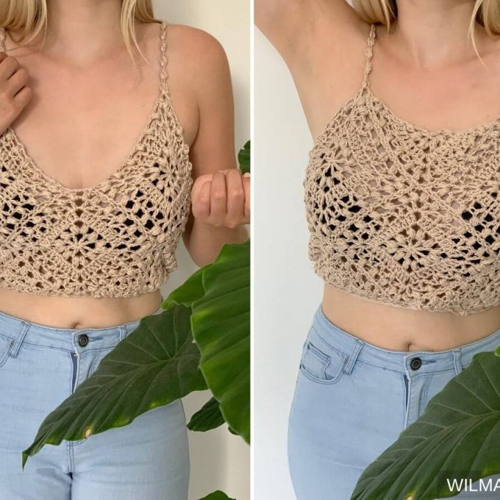 Image for Tulip Granny Square Crop Top