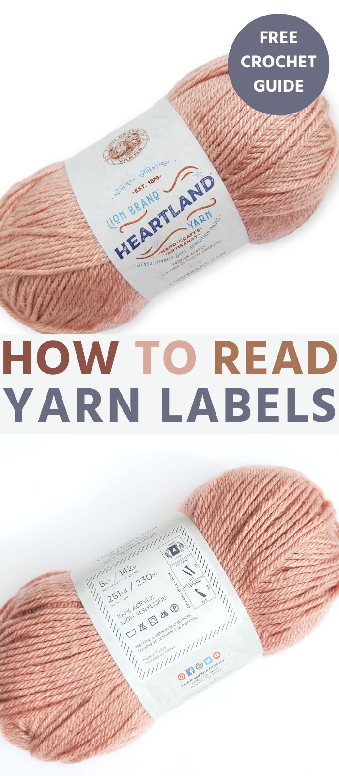 Lion Brand Yarn HEARTLAND #4 Worsted Yarn Skein Multiple Colors - You  Pick!!!