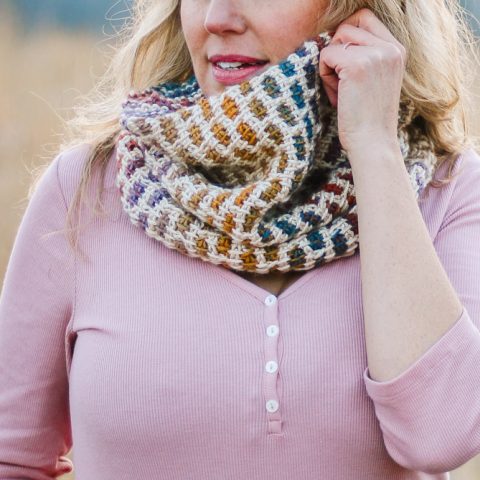 Image for Brick Stitch Tunisian Crochet Cowl 