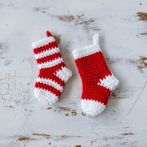 Image for Crochet Mini Stockings Christmas Ornament 