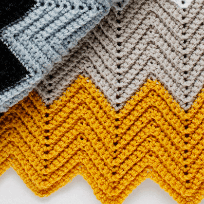 chevron pattern crochet blanket