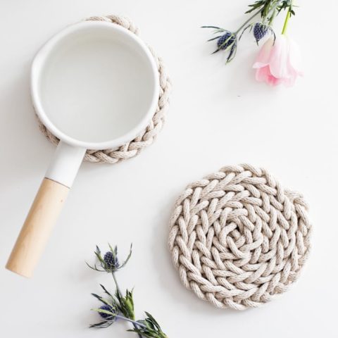 Image for DIY Finger Knit Rope Trivet