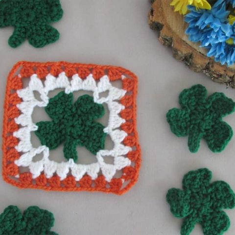 Image for Shamrock Granny Square Crochet Pattern