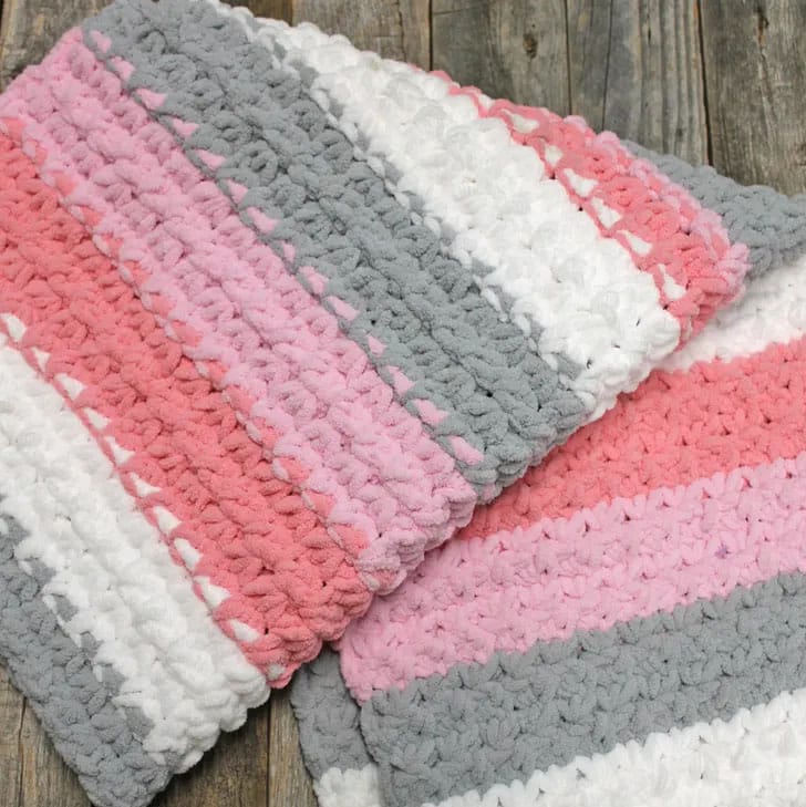 Easy Lagoon Crochet Baby Blanket Pattern - A More Crafty Life