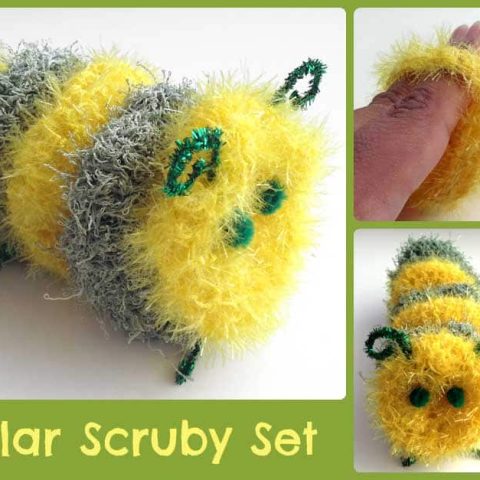 Image for Free Pattern - Caterpillar Scrubby Set