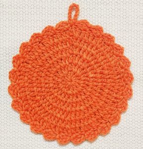 Crochet Pumpkin Potholder