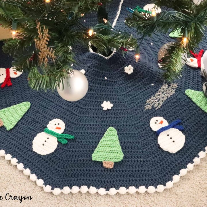Image for Christmas Snowman Tree Skirt Free Pattern